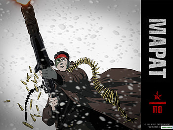 First Squad, russian, second world war, anime, snow, mg, gun, war HD wallpaper