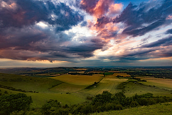 Nature, Trees, Grass, Sky, Clouds, Field HD wallpaper