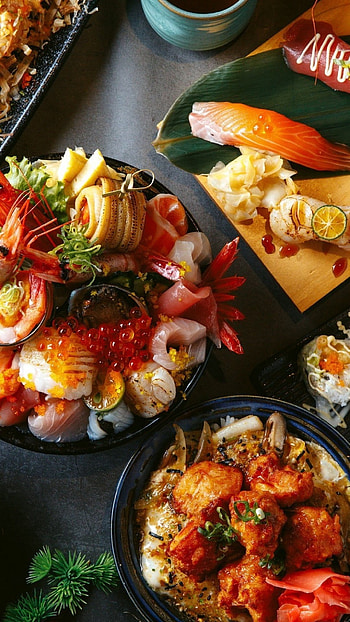 Asian cuisine seafood, Seafood delicacies, Pot fish, Sony Xperia HD phone wallpaper