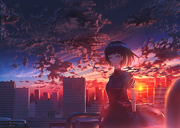 Girl Scenery Original Anime, anime-girl, anime, artist, artwork, digital-art HD wallpaper