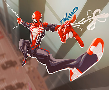 PS4 Spider Man Cartoon, spiderman, superheroes, artwork, artist, digital-art, behance HD wallpaper