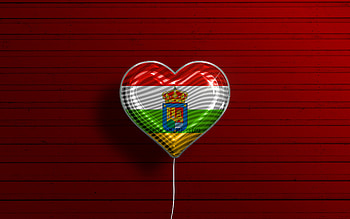 I Love La Rioja, , realistic balloons, red wooden background, Day of La Rioja, spanish provinces, flag of La Rioja, Spain, balloon with flag, Provinces of Spain, La Rioja flag, La Rioja HD wallpaper