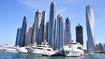 Dubai Marina, Yacht HD wallpaper
