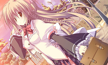 Akari Konoe, anime girl, pink, anime, gakuou HD wallpaper