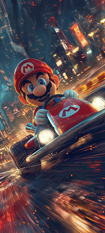 Mario Night Drift, Turbo Kart Mario, City Sprint: Mario Kart, Pocket Racer Mario, Super Mario, Mario HD phone wallpaper