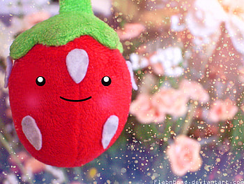 strawberry, photgraphy, toys, red, fruit, funny, stuff, nice HD wallpaper