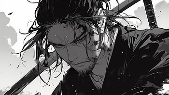 of Miyamoto Musashi from Vagabond, manga, Miyamoto Musashi (Vagabond), Vagabond (Manga) HD wallpaper