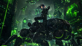 Cyberpunk, Woman HD wallpaper