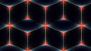 Abstract, Twilight, Coals, Lines, Color, Square, Cube, Rhombus HD wallpaper