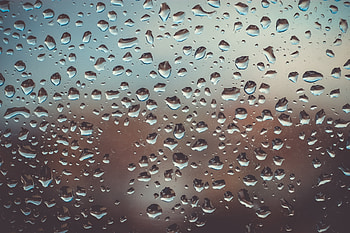 Drops, Macro, Surface, Moisture, Glass HD wallpaper