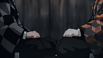 Tanjiro n Giyu Sitting, Anime, Demon Slayer: Kimetsu no Yaiba HD wallpaper