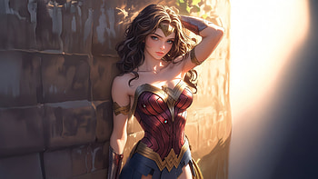 Wonder Woman Grace And Power, wonder-woman, superheroes, artwork, digital-art, ai HD wallpaper