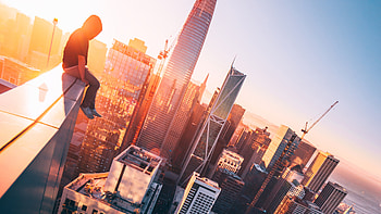 A Person Sitting On The Top Of A Tall Building, person, graphy HD wallpaper
