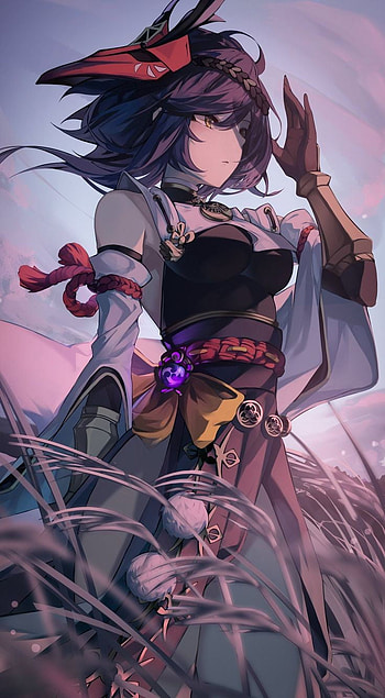 Kujou Sara, Inazuma, genshin impact HD phone wallpaper