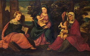 baby Jesus and John the baptist, john the baptist, jesus, church, icon HD wallpaper