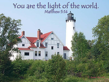 Lighthouse, scripture, scenic, verse, christian HD wallpaper