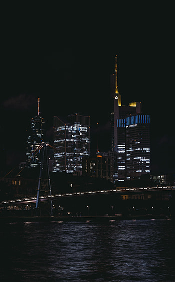 Cities, Night, City, Building, Dark HD phone wallpaper