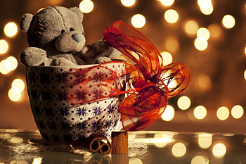Miscellanea, Miscellaneous, Cup, Bow, Soft Toy HD wallpaper