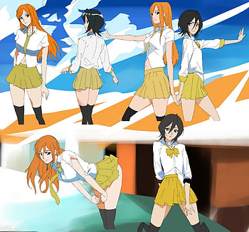 Bleach2, bleach, girls, anime, rukia HD wallpaper
