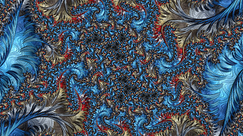 Trippy Psychedelic Fractal, colorful, colors, blue, Abstract, fractal, abstract blue HD wallpaper