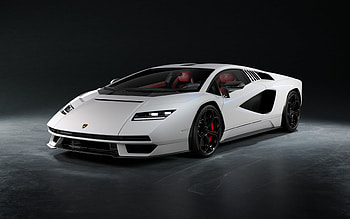 Lamborghini Countach, LPI 800-4, front view, supercar, new white Countach, italian sports cars, Lamborghini HD wallpaper