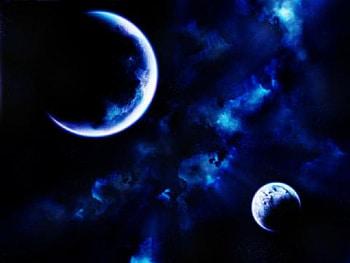 Galaxy At Night, planets, skies, blues, other, space HD wallpaper