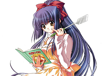 Anime, Girl, Book, Reading, Preparation, Scapula HD wallpaper