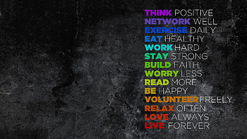 Think Positive Quote, dark background, typography, quotes, grunge, text HD wallpaper