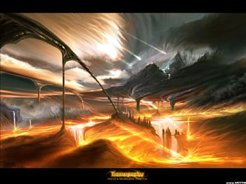 LAVA WORLD, abstract, 3d, lava HD wallpaper