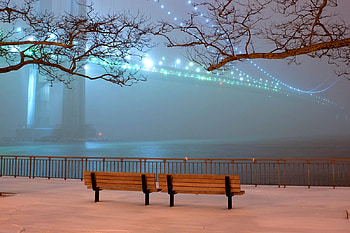 Bridge Lights, bridge, cool, , lights HD wallpaper
