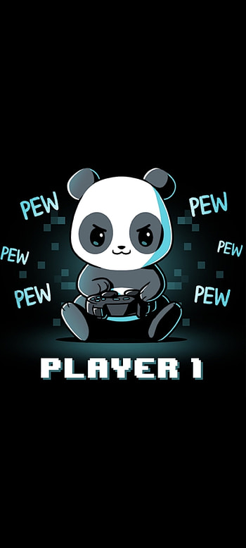 Player 1, panda, gamer HD phone wallpaper