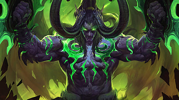 Illidan Stormrage, Burning Legion, Demon commander, Dark metamorphosis HD wallpaper