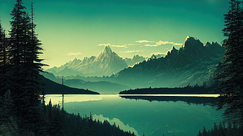 Mountain lake, For Laptop HD wallpaper