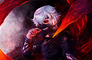 Ken Kaneki, white hair, artwork HD wallpaper