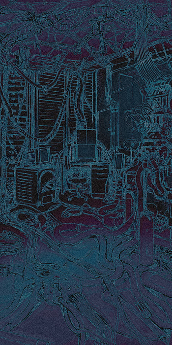 Lain, aqua, art, lain anime HD phone wallpaper