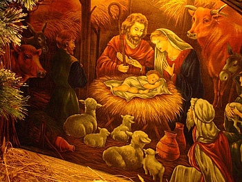 The Manger, x-mas, christ, manger, animals HD wallpaper