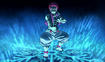 Akaza — Demon Slayer: Infinity Castle Ultra, Anime, Demon Slayer: Kimetsu no Yaiba, Demon Slayer: Kimetsu No Yaiba - The Movie: Infinity Castle, Akaza (Demon Slayer: Kimetsu no Yaiba) HD wallpaper