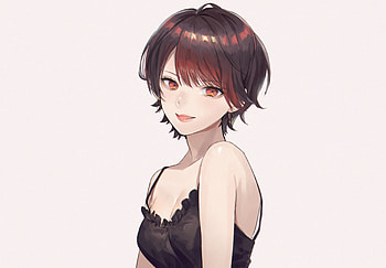 Red and beautiful eyes, original, anime girl HD wallpaper