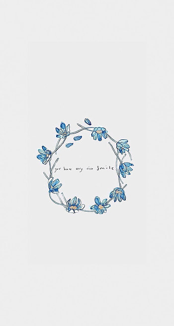 Crown, flowers, perfect, cute, flower, quotes, smile, minimal, minimalism, jewellery, petal, quote, blue, light blue, flower crown, minimalist HD phone wallpaper