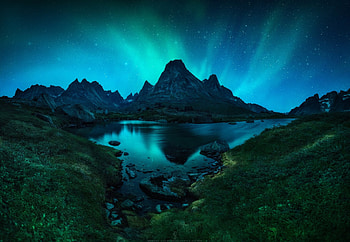 Fjord, sky, nature, mountain HD wallpaper