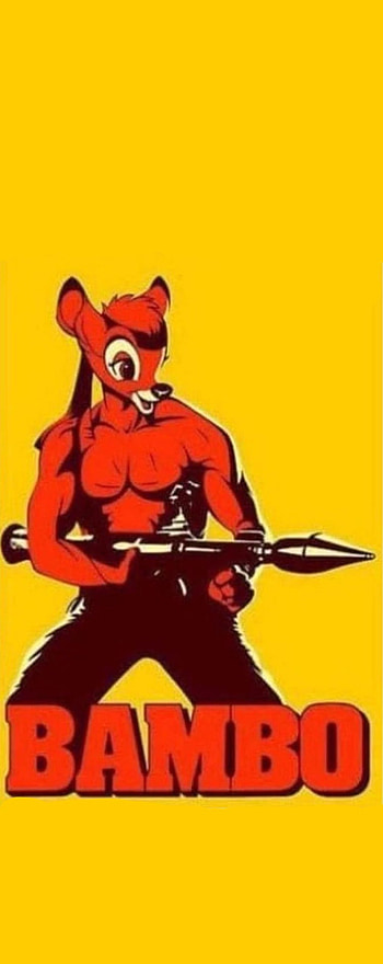 Bambo, bambi, funny, rambo HD phone wallpaper