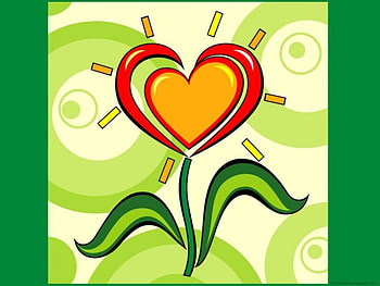 Heart flower, heart, flower HD wallpaper