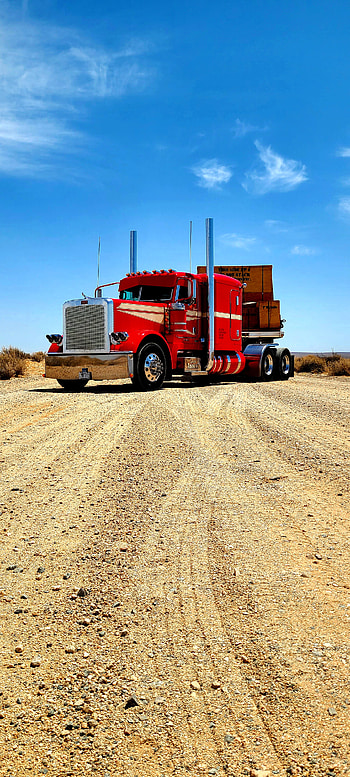 Peterbilt 389, cloud, peterbiltflattop, Theredarrow389, desert, peterbilt389 HD phone wallpaper