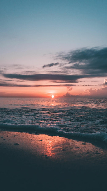 Soft sunset, backgrounds, Calm nature, Soothing colors HD phone wallpaper