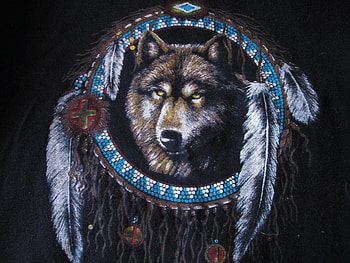 Wolf in Dreamcatcher - For Melissa, catcher, wild, wolf, dream HD wallpaper