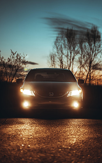 Honda, Cars, Lights, Car, Glow, Headlights, Honda Civic Si HD phone wallpaper