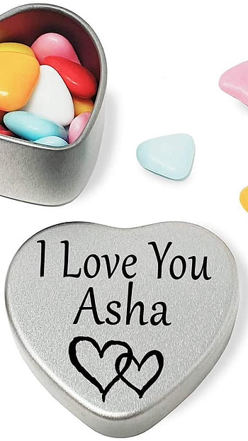 A Name, Asha, silver, heart HD phone wallpaper
