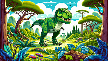 Tyrannosaurus Rex in Vibrant Ultra, Tyrannosaurus Rex, dinosaur, jungle, colorful, illustration HD wallpaper