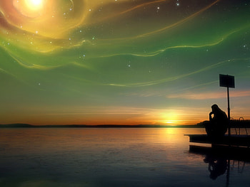 Natural Dimension, sea, dimension, natural, colors, sunset HD wallpaper