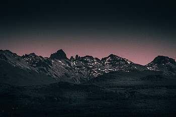 Evening at mountains side, dark, silhouette HD wallpaper